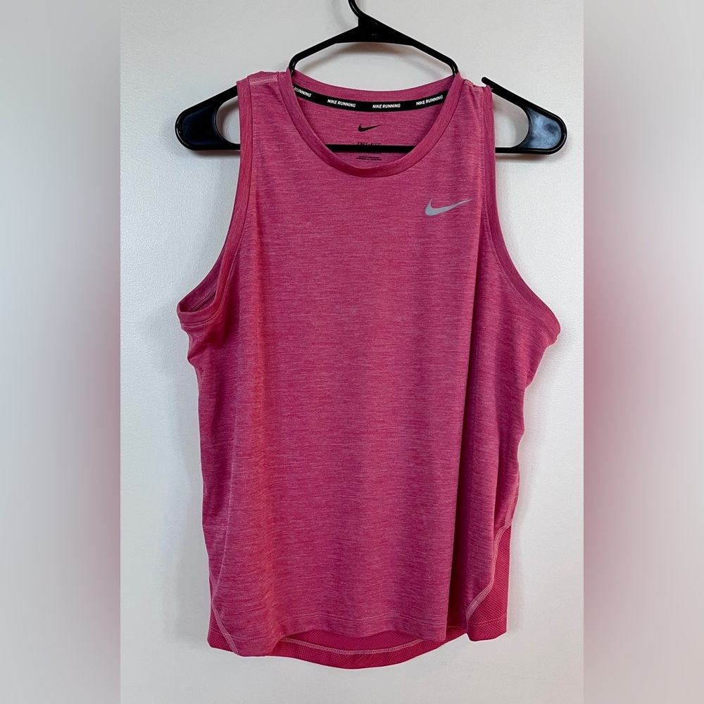 Nike Women's Heathered Pink Running Top
